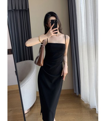 高级感御姐赫本风开叉裙