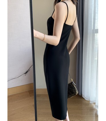 高级感御姐赫本风开叉裙