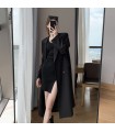 Hepburn style mid-length coat 