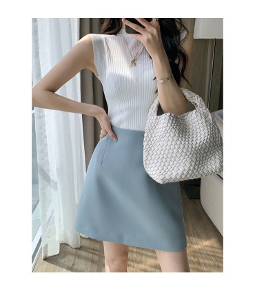 High Waist Commuting Versatile Short Skirt
