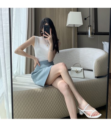 Универсальная короткая юбка с высокой талией для поездок на работу