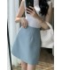High Waist Commuting Versatile Short Skirt