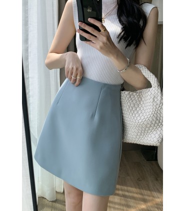 Jupe courte polyvalente taille haute