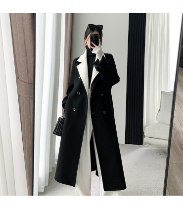 Gesplitst wollen jack in Hepburn-stijl 