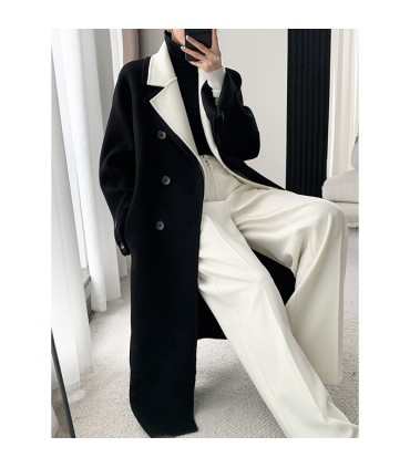 Gesplitst wollen jack in Hepburn-stijl 