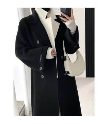 Gespleißte Wolljacke im Hepburn-Stil 