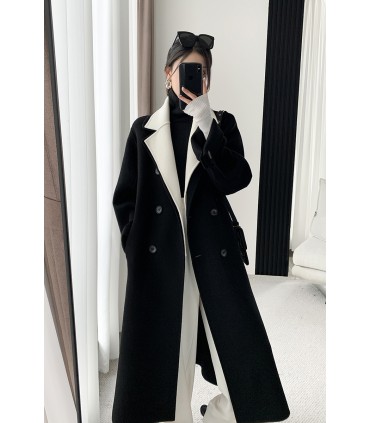 Veste en laine épissé style Hepburn 