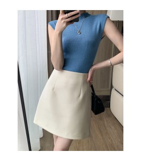 高腰百搭a字短裙子