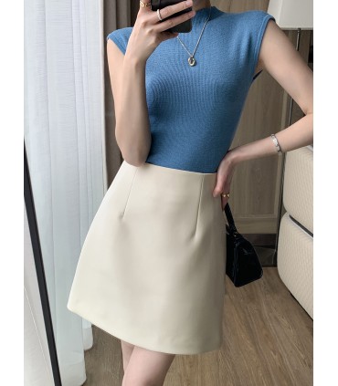 高腰百搭a字短裙子