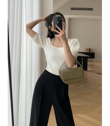 Top versatile a maniche corte in maglia anti-età