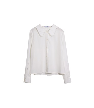 Camisa ajustada de manga larga con rayas oscuras