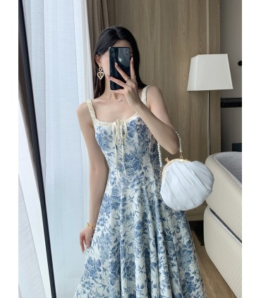 Jupe longue style doux pause thé 