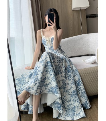 Jupe longue style doux pause thé 