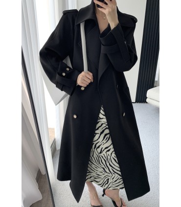 햅번 스타일 미드기장 코트 