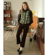 Checkerboard Velvet Wrapped Vest Vest