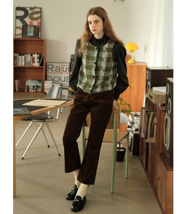 Áo vest bọc nhung kẻ caro Áo 