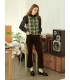 Checkerboard Velvet Wrapped Vest Vest