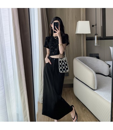 Backless Hollow Short Sleeve Round Neck Top 