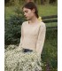 Crochet knitted long-sleeved bottoming shirt