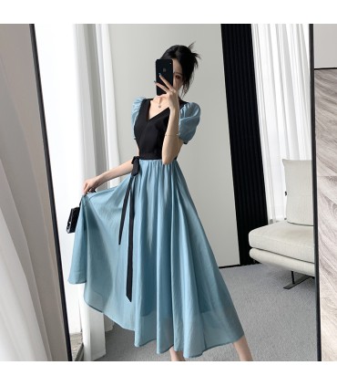 Taille tencel lange rok