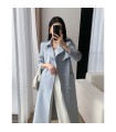 Waisted mid-length coat 