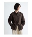 Water-repellent cotton long-sleeved shirt 