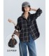 Plaid brushed casual shirt 
