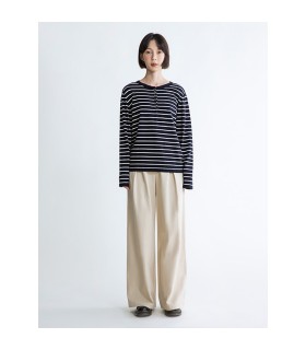 Pull manches longues col Henley