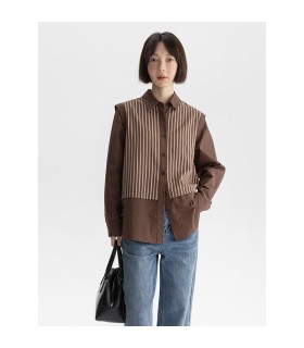 Fausse chemise deux pièces à manches longues 