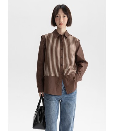 Fake zweiteiliges Langarmshirt 