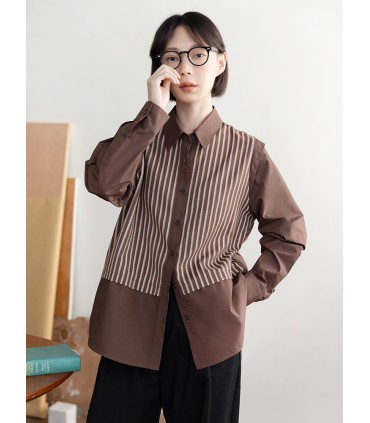 Falsa camisa de dos piezas de manga larga 