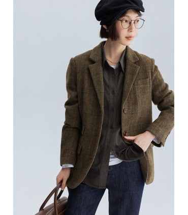 Dubbelzijdig geborsteld katoenen overhemd met puntkraag 