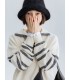 Lapel striped sweater 