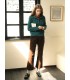 Pull en laine à col polo et boucle en corne de veau torsadé