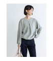 Pullover mit plissiertem, dekonstruiertem Sweatshirt