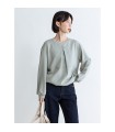 Pullover pleated deconstructed sweatshirt