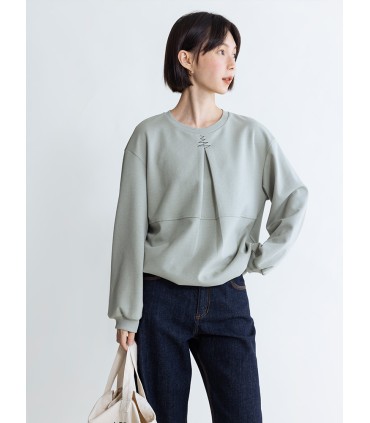 Pullover plisseret dekonstrueret sweatshirt