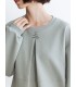 Pullover pleated deconstructed sweatshirt