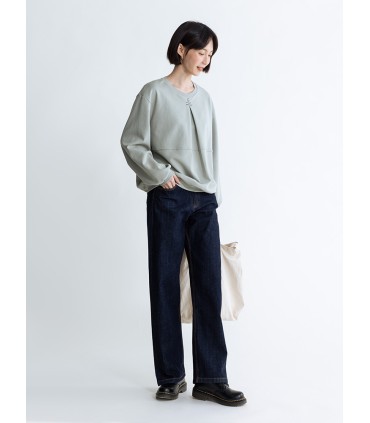 Pullover pleated deconstructed sweatshirt