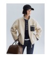 Lamb wool jacket Grain velvet jacket 