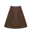 Corduroy pleated skirt 