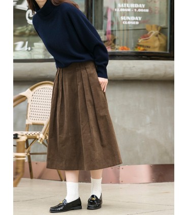 Skirt berlipat korduroy 