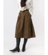 Corduroy pleated skirt