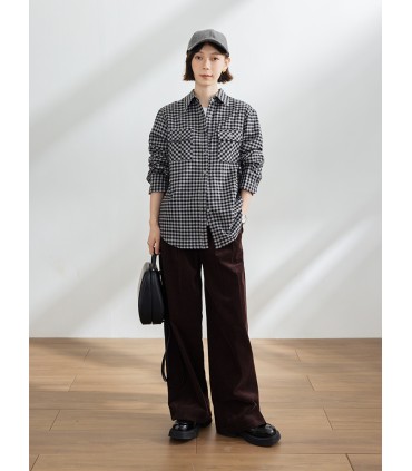 Áo sơ mi dài tay bảo hộ lao động cổ điển chải xước