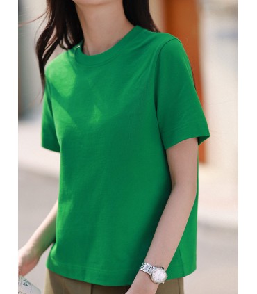 ラウンドネック半袖Tシャツ