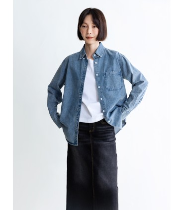 Denim jack in boyfriend-stijl