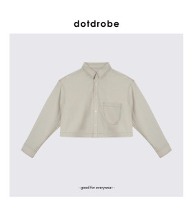 Chemise courte à manches longues en forme de boîte