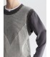 Gemischte gestreifte Strickweste