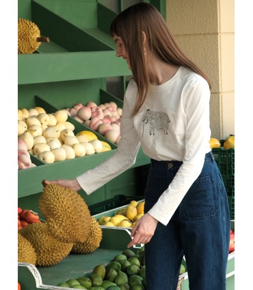 핸드페인팅 매머드 바닥 긴팔 