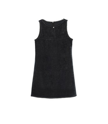 Gaun renda gaya Hepburn retro 